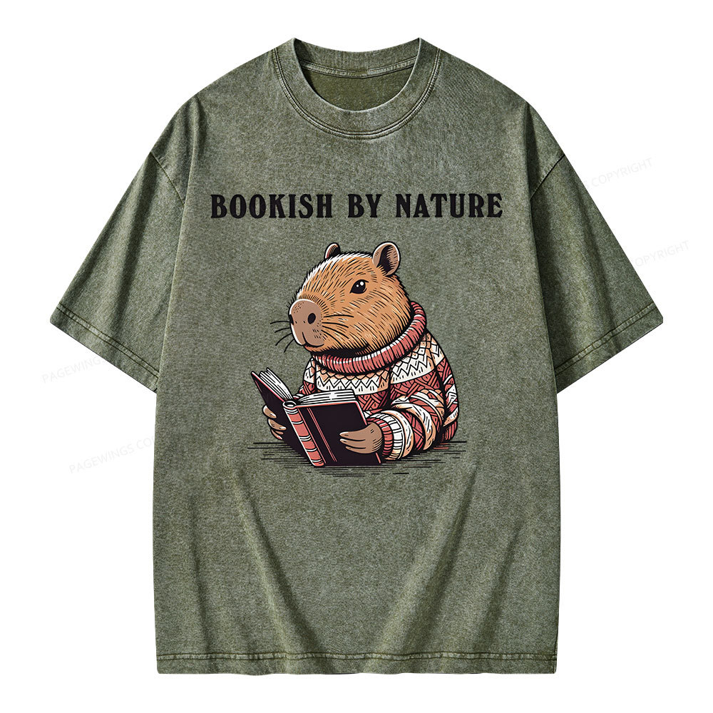 Pagewings A Book Bookish By Nature Unisex Washed T-shirt