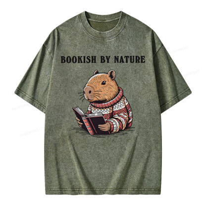 Pagewings A Book Bookish By Nature Unisex Washed T-shirt