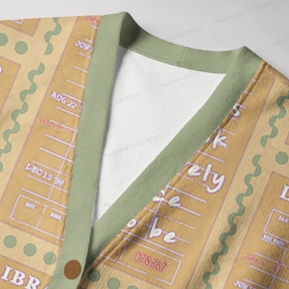 Pagewings Library Card Unisex Ugly Cardigan Sweaters