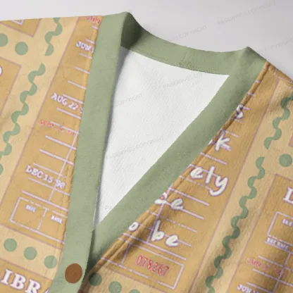 Pagewings Library Card Unisex Ugly Cardigan Sweaters