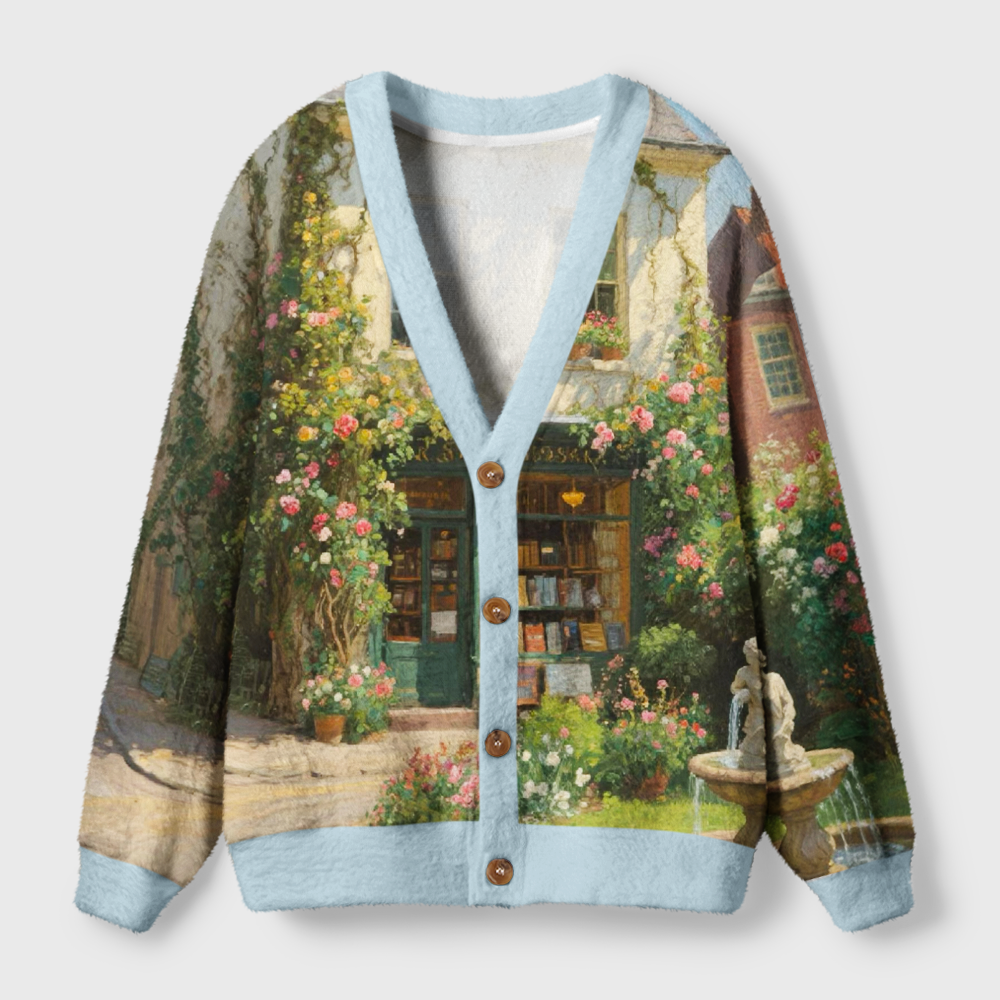 Pagewings Cozy Up With a Good Book Light Knit Unisex Cardigan Sweaters