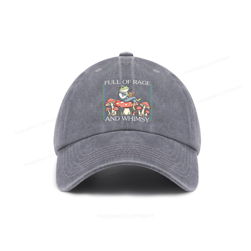 Pagewings Full Of Rage and Whimsy Washed Cap