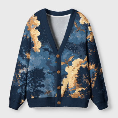 Pagewings Dragons Night Light Knit Unisex Cardigan Sweaters