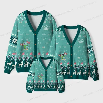 Pagewings Reading Is My Favorite Sport Unisex Ugly Cardigan Sweaters