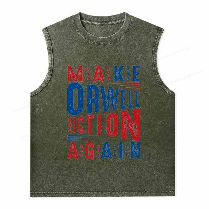 Pagewings 1984 Book Unisex Washed Tank Top