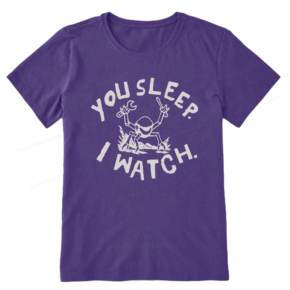 Pagewings You Sleep I Watch Unisex Classic T-shirt