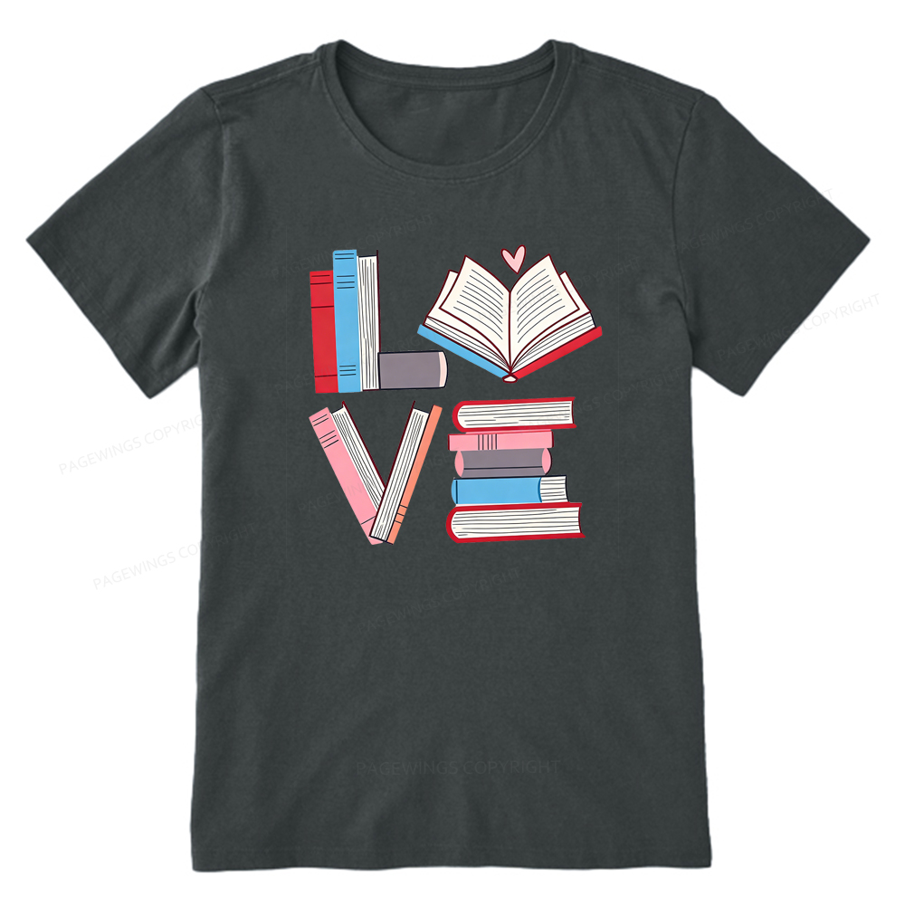Pagewings Books Lovers Valentines Unisex Classic T-shirt