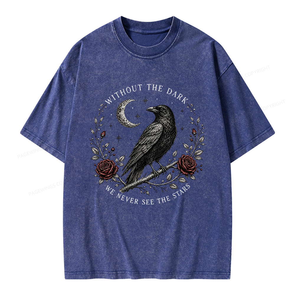 Pagewings Gothic Raven Unisex Washed T-shirt