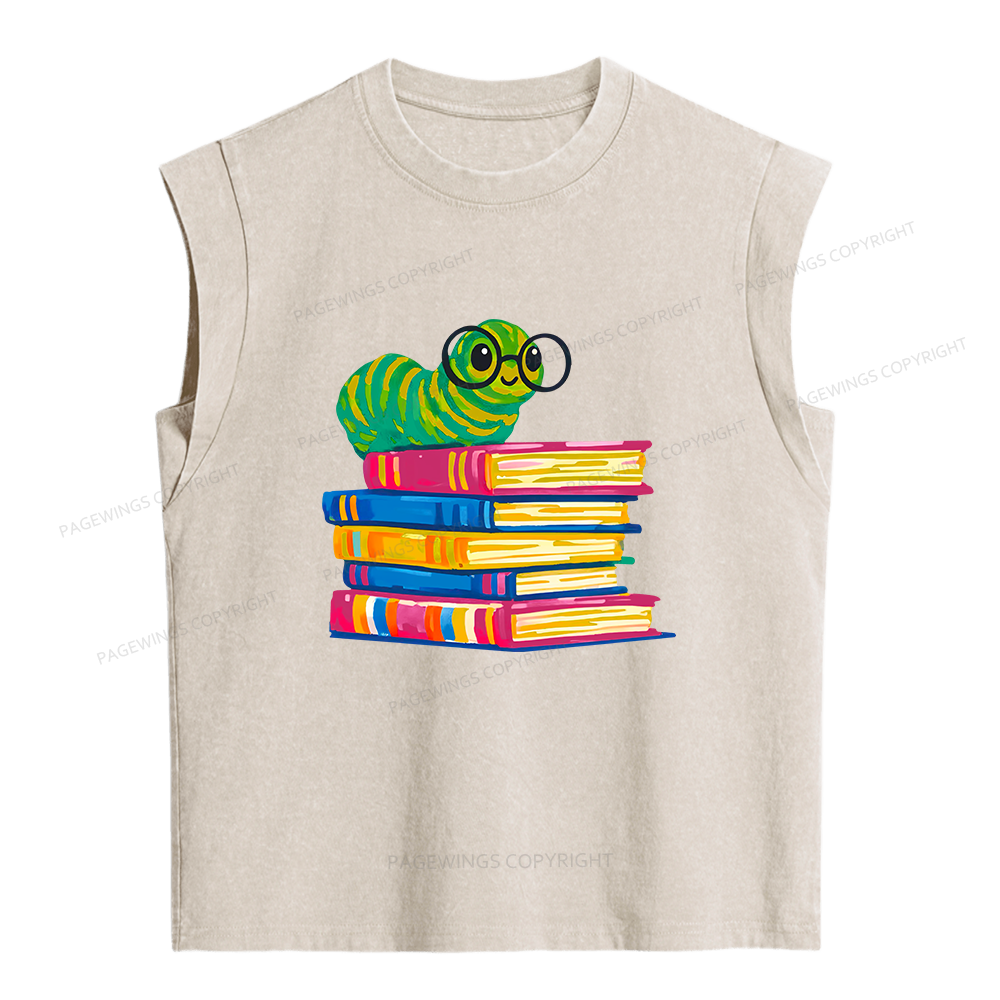 Pagewings Bookworm Women's Washed Tank Top