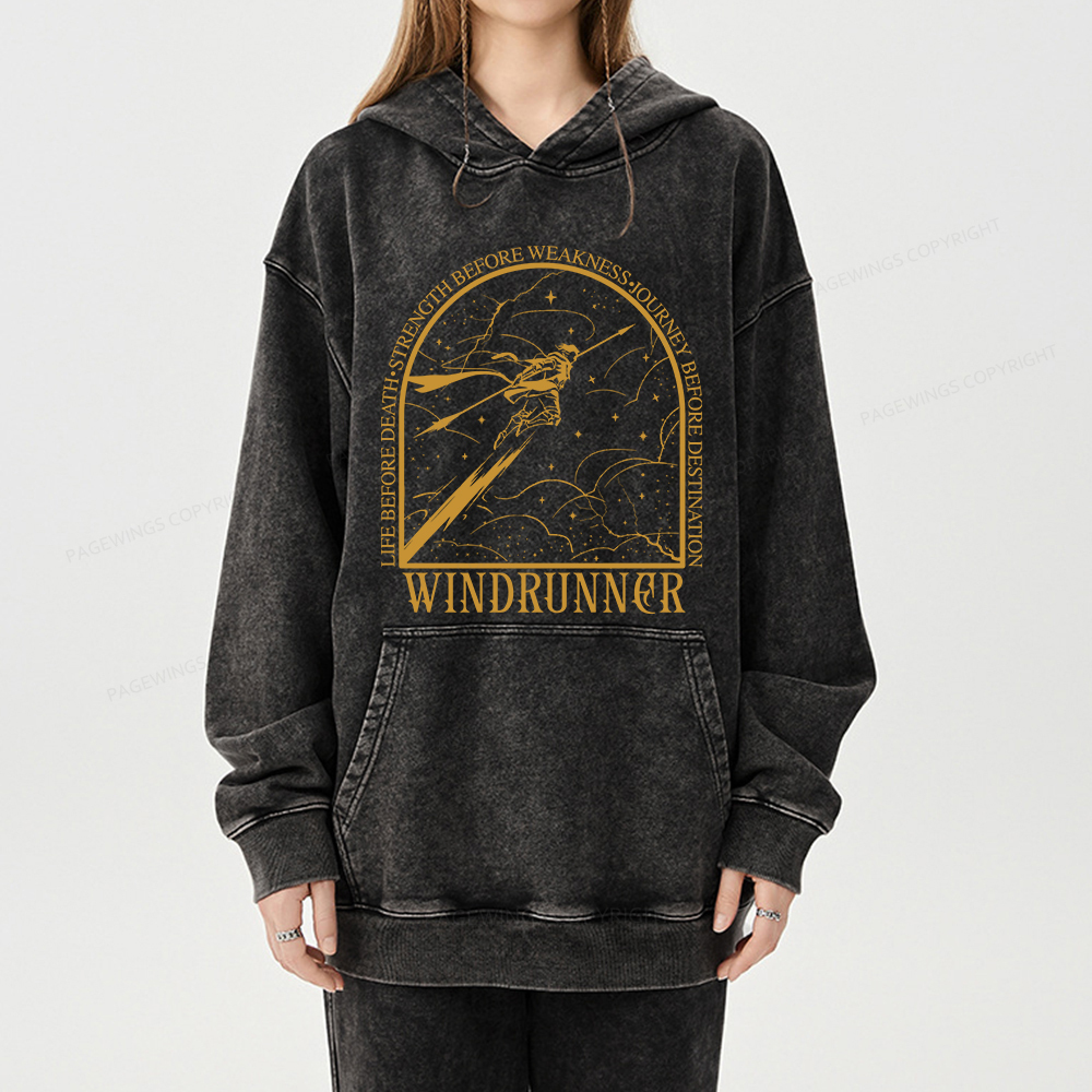 Pagewings Windrunner Unisex Washed Hoodie