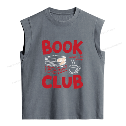 Pagewings Book Club Women's Washed Tank Top