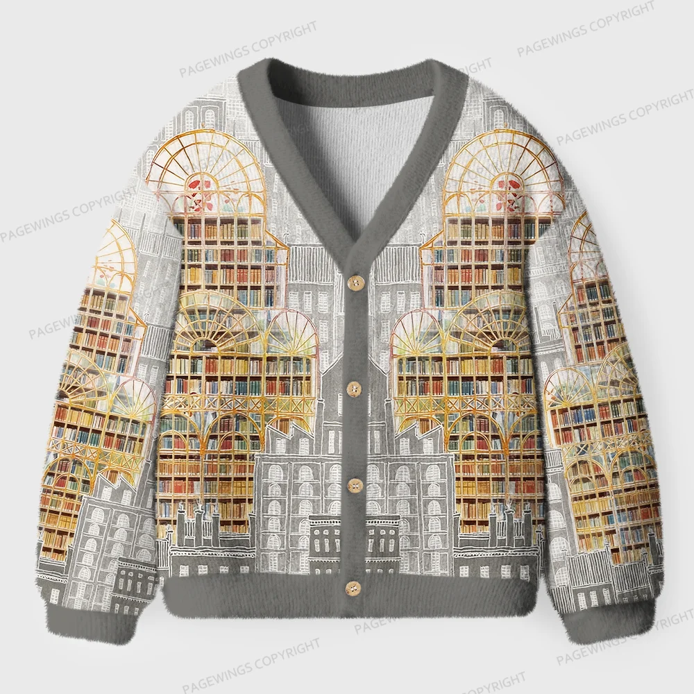 Pagewings Library  Unisex Ugly Cardigan Sweaters