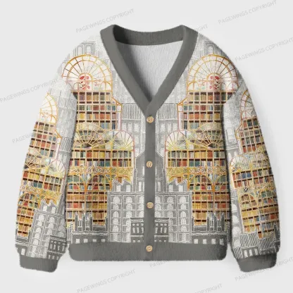 Pagewings Library  Unisex Ugly Cardigan Sweaters