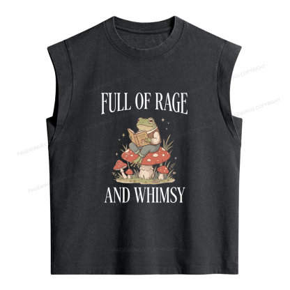 Pagewing Full of Rage and Whimsy Women's Washed Tank Top