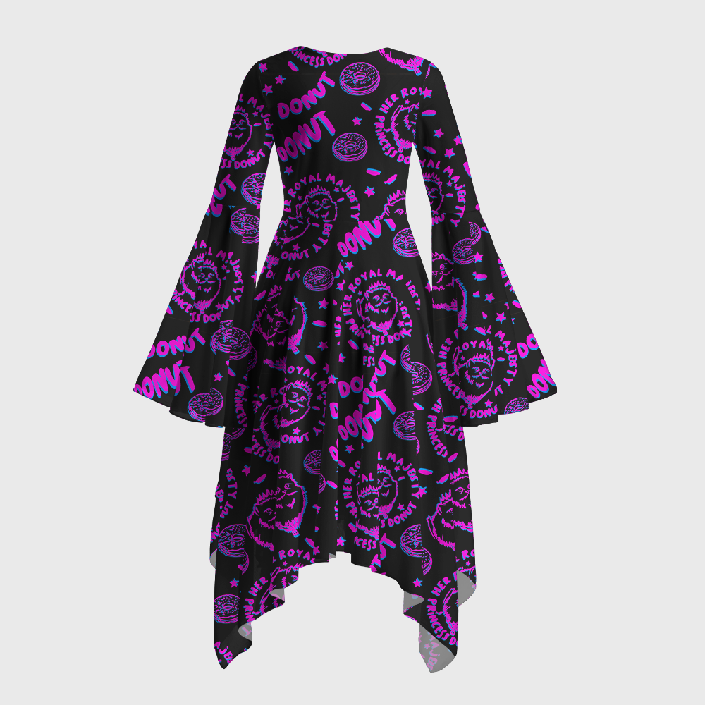 Pagewings Sci Fi Book Lover Bell Sleeve Dress
