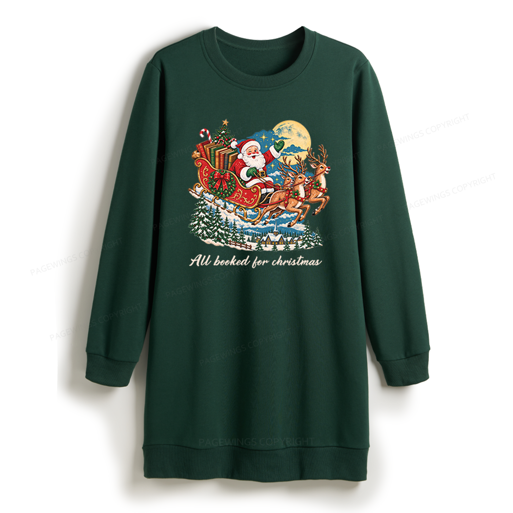 Pagewings All Booked For Christmas Sweatshirt Dress