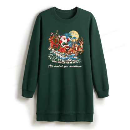 Pagewings All Booked For Christmas Sweatshirt Dress