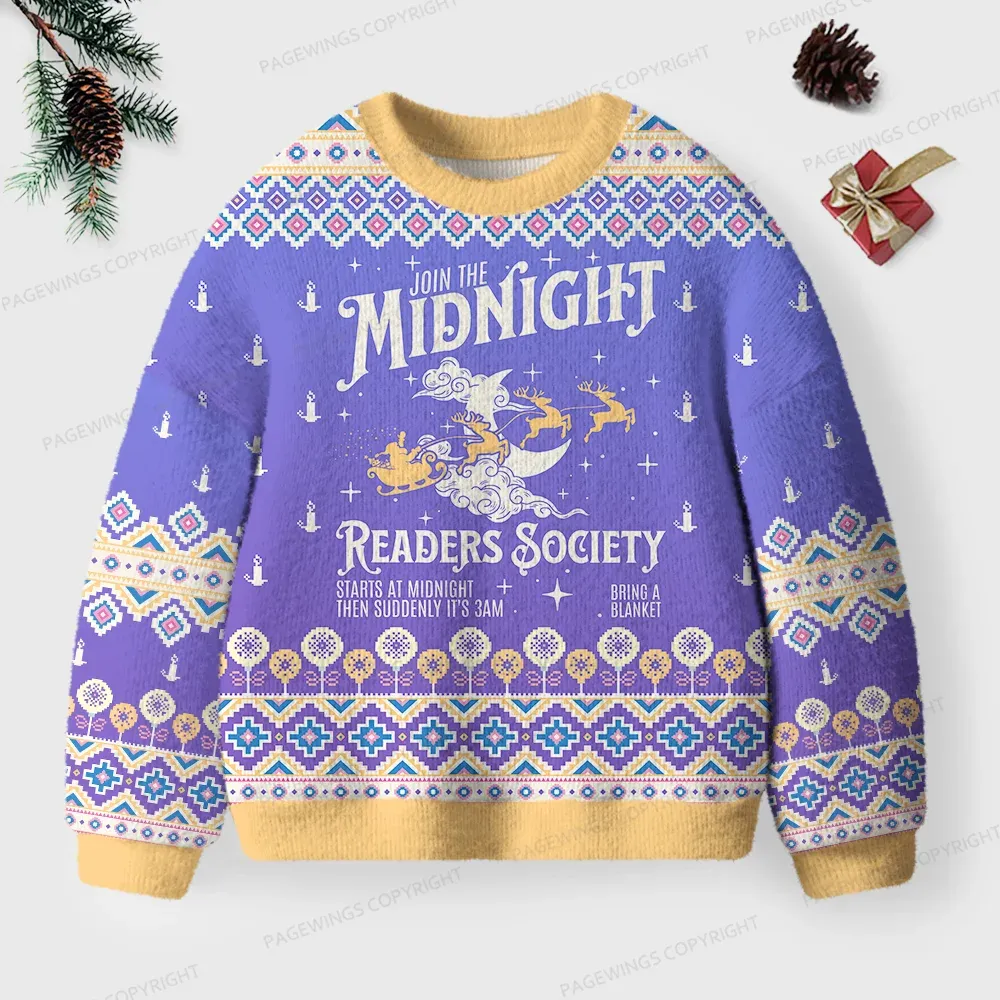 Pagewings Join The Midnight Readers Society Unisex Ugly Sweatshirt