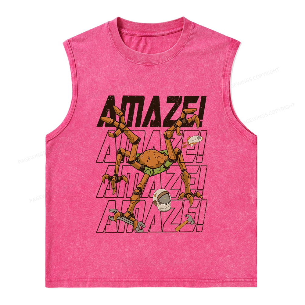 Pagewings AmazeSci Fi Reader Unisex Washed Tank Top