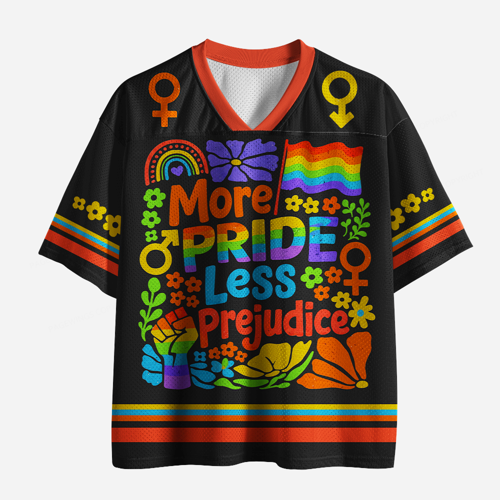 Pagewings More Pride Less Prejudice Unisex Mesh Jersey