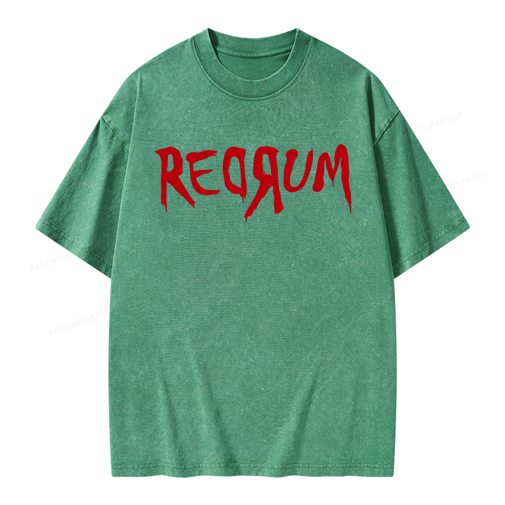 Pagewings Redrum Unisex Washed T-shirt