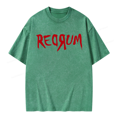 Pagewings Redrum Unisex Washed T-shirt