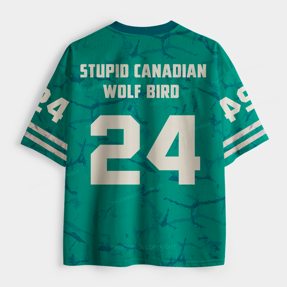 Pagewings Stupid Canadian Wolf Bird Unisex Mesh Jersey