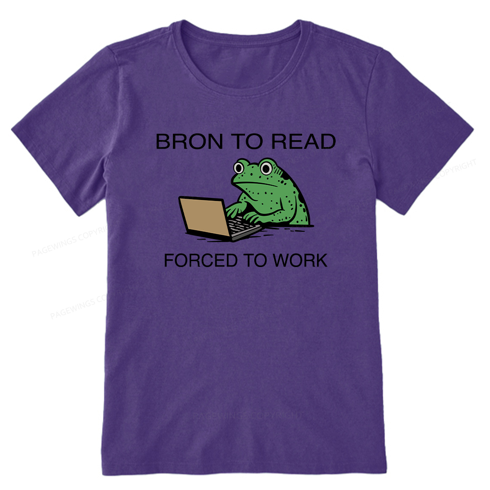 Pagewings Born to Read Forced to Work Unisex Classic T-shirt