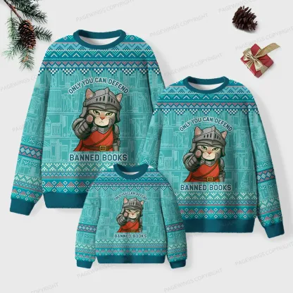 Pagewings The World Will Be Saved Unisex Ugly Knit Sweatshirt