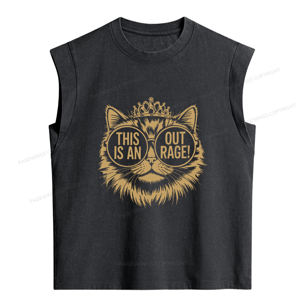 Pagewings This Is An Outrage Women's Washed Tank Top