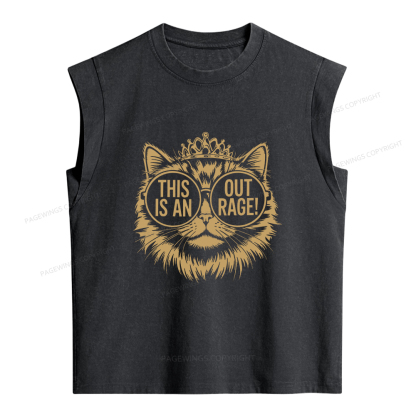 Pagewings This Is An Outrage Women's Washed Tank Top