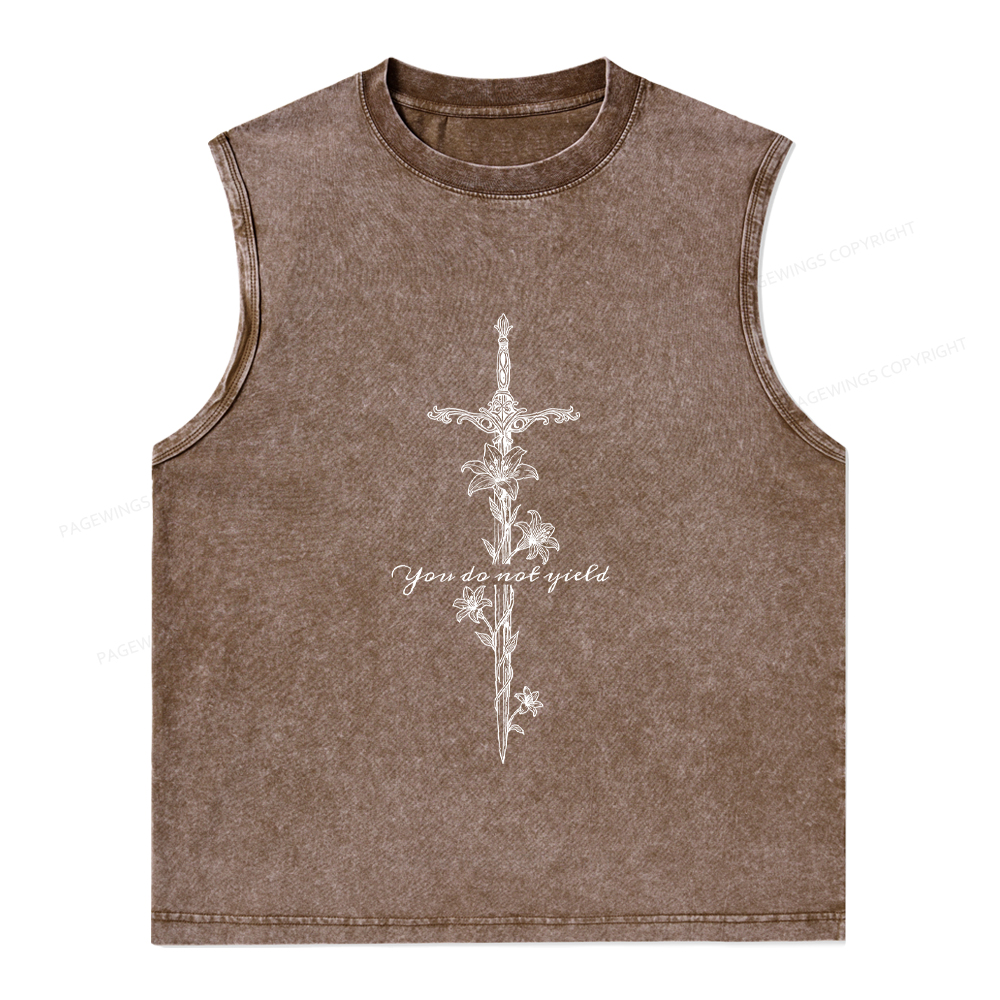 Pagewings You do Not Yield Unisex Washed Tank Top