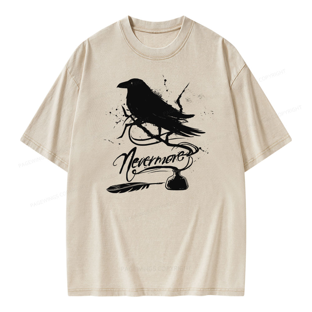 Pagewing  Nevermore Unisex Washed T-shirt