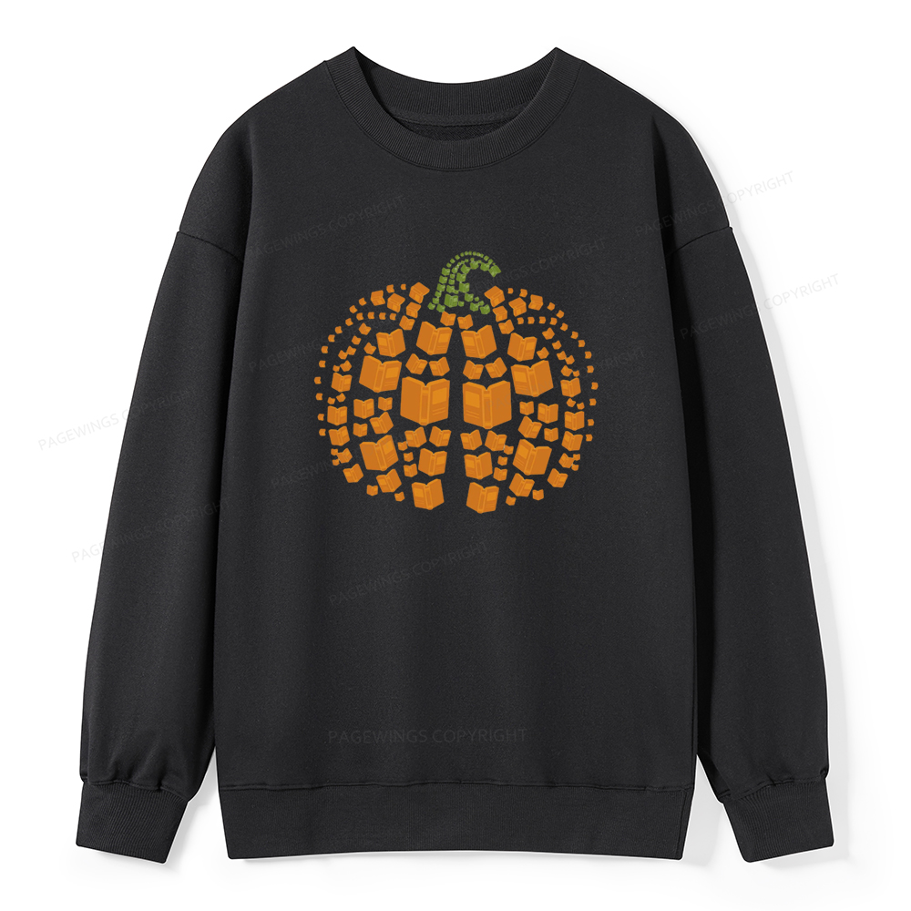 Pagewings Thanksgiving Book Pumpkin Unisex Classic Sweatshirt