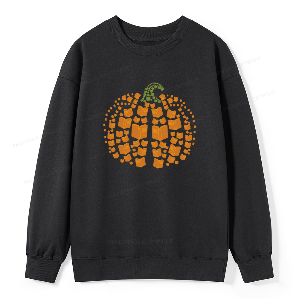Pagewings Thanksgiving Book Pumpkin Unisex Classic Sweatshirt