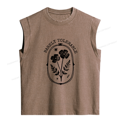 Pagewings Vintage Floral Women's Washed Tank Top