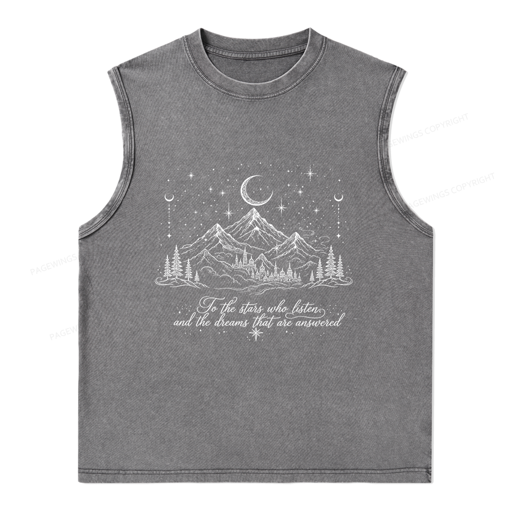 Pagewings Fantasy Bookish Unisex Washed T-shirt Unisex Washed Tank Top