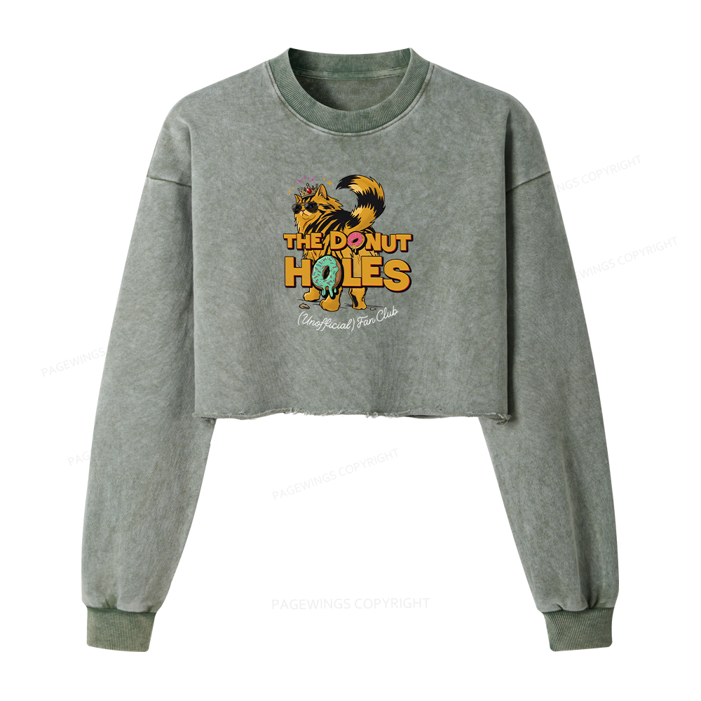 Pagewings Sci-Fi Novel Lover Washed Crop Sweatshirt