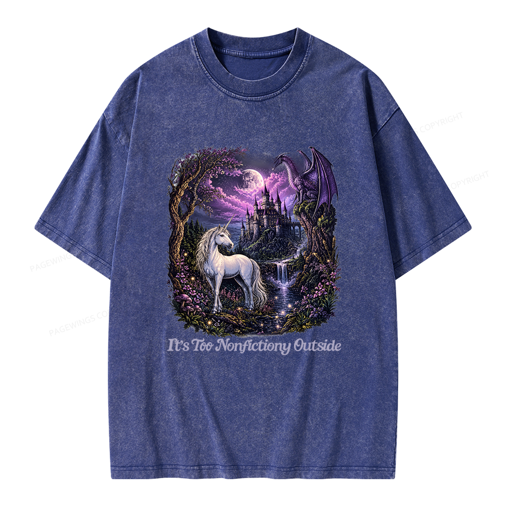 Pagewings 90s Fantasy Unisex Washed T-shirt