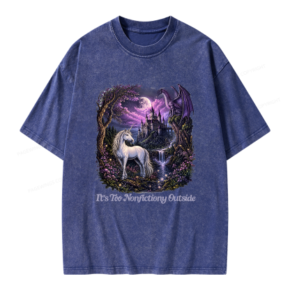 Pagewings 90s Fantasy Unisex Washed T-shirt