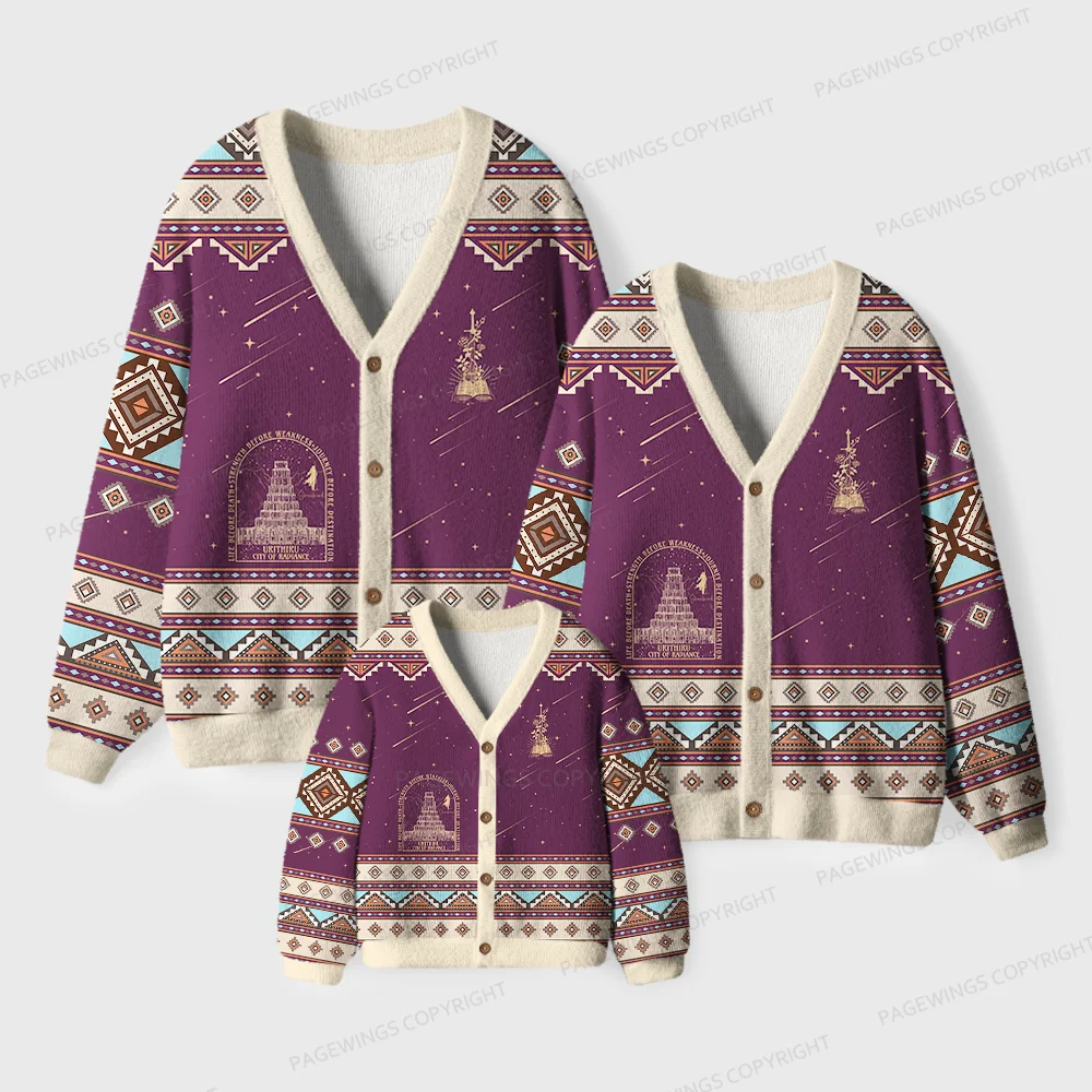 Pagewings Defend The Public Library Unisex Ugly Cardigan Sweaters