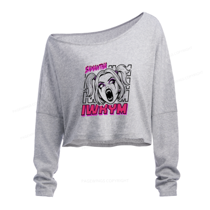 Pagewings Sci Fi Bookish Slouchy Long Sleeve Off Shoulder T-shirt
