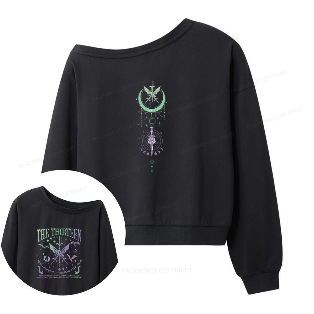 Pagewings From Darkness Women Off Shoulder Sweatshirt