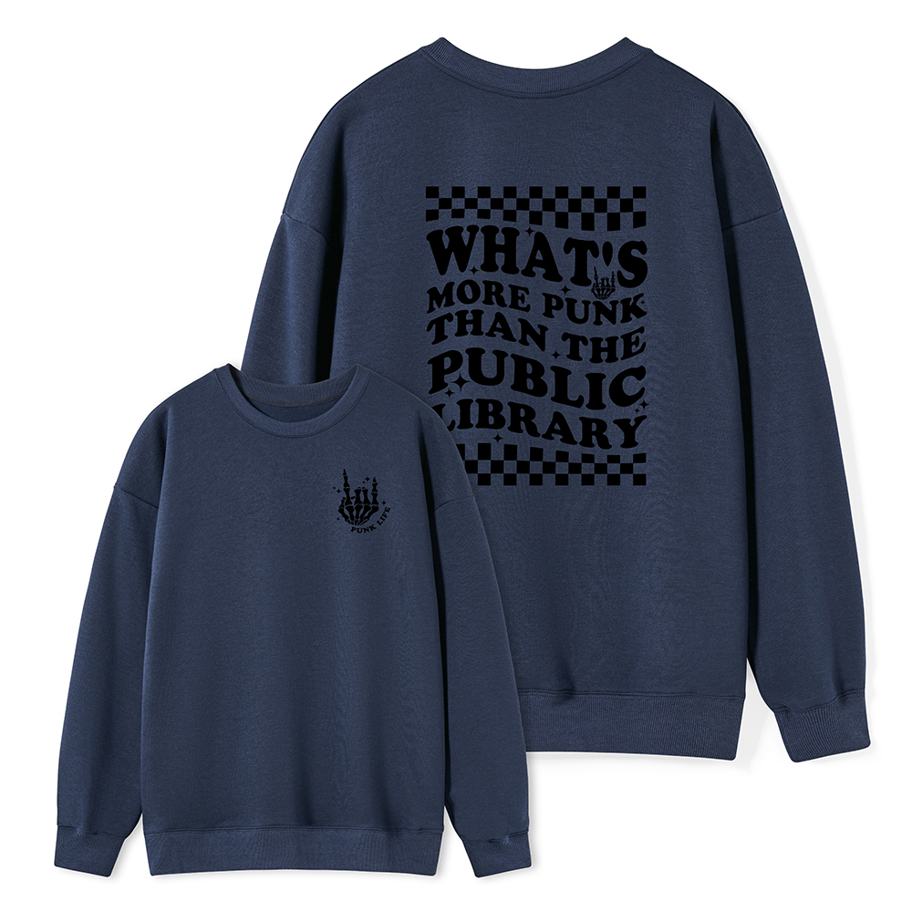 Pagewings punk the public library Unisex Classic Sweatshirt