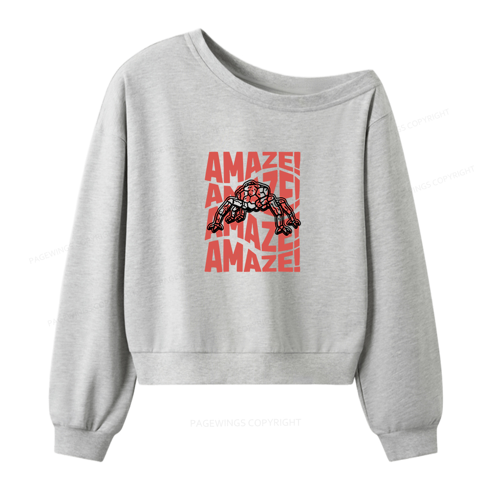 Pagewings Amaze Space Women Off Shoulder Sweatshirt
