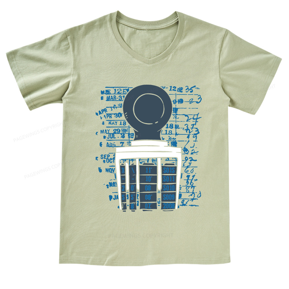 Pagewings Books Library V-neck T-shirt