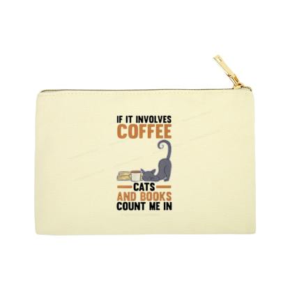 Pagewings Cats Reading Books Coffee Pouch