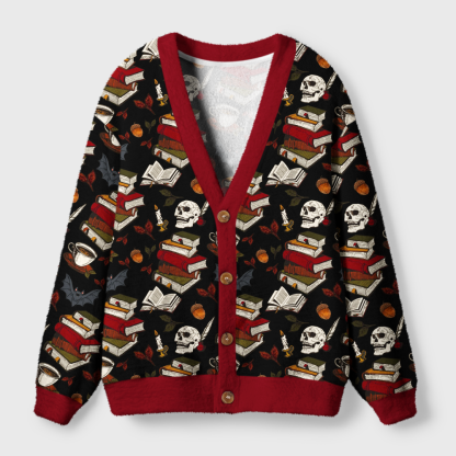 Pagewings Cozy Reading Light Knit Unisex Cardigan Sweaters