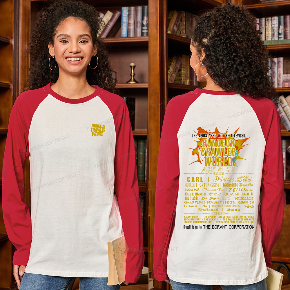 Pagewings Fuel Your Imagination With Sci-Fi World Tour Long Sleeve Raglan T-shirt