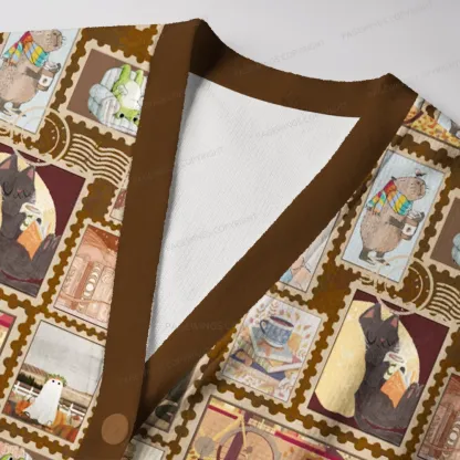 Pagewings Vintage Reading Unisex Ugly Cardigan Sweaters